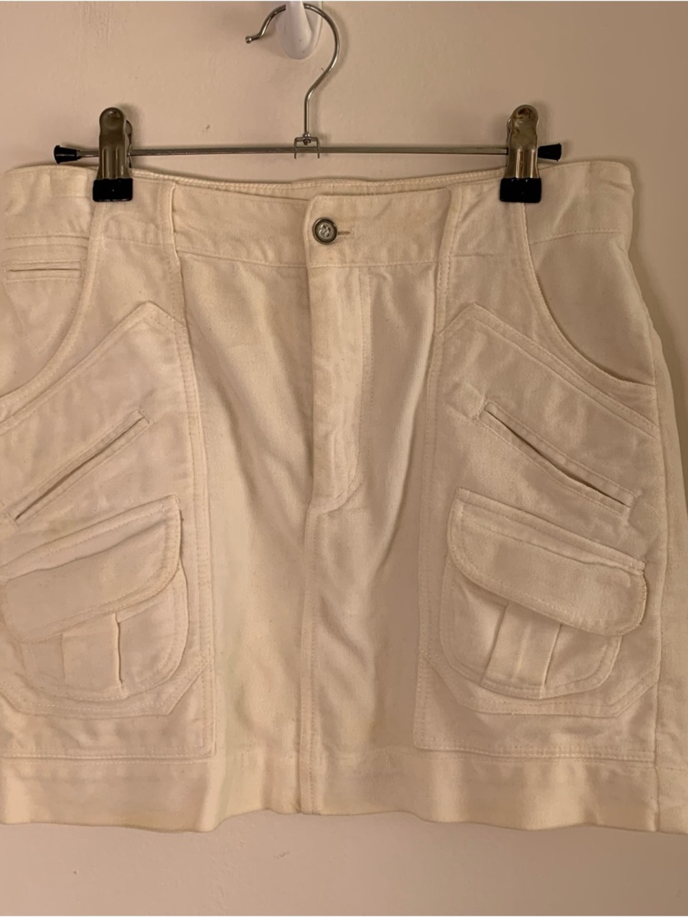 Balenciaga Cream Mini Skirt with Utility Pockets - Picture 3 of 11